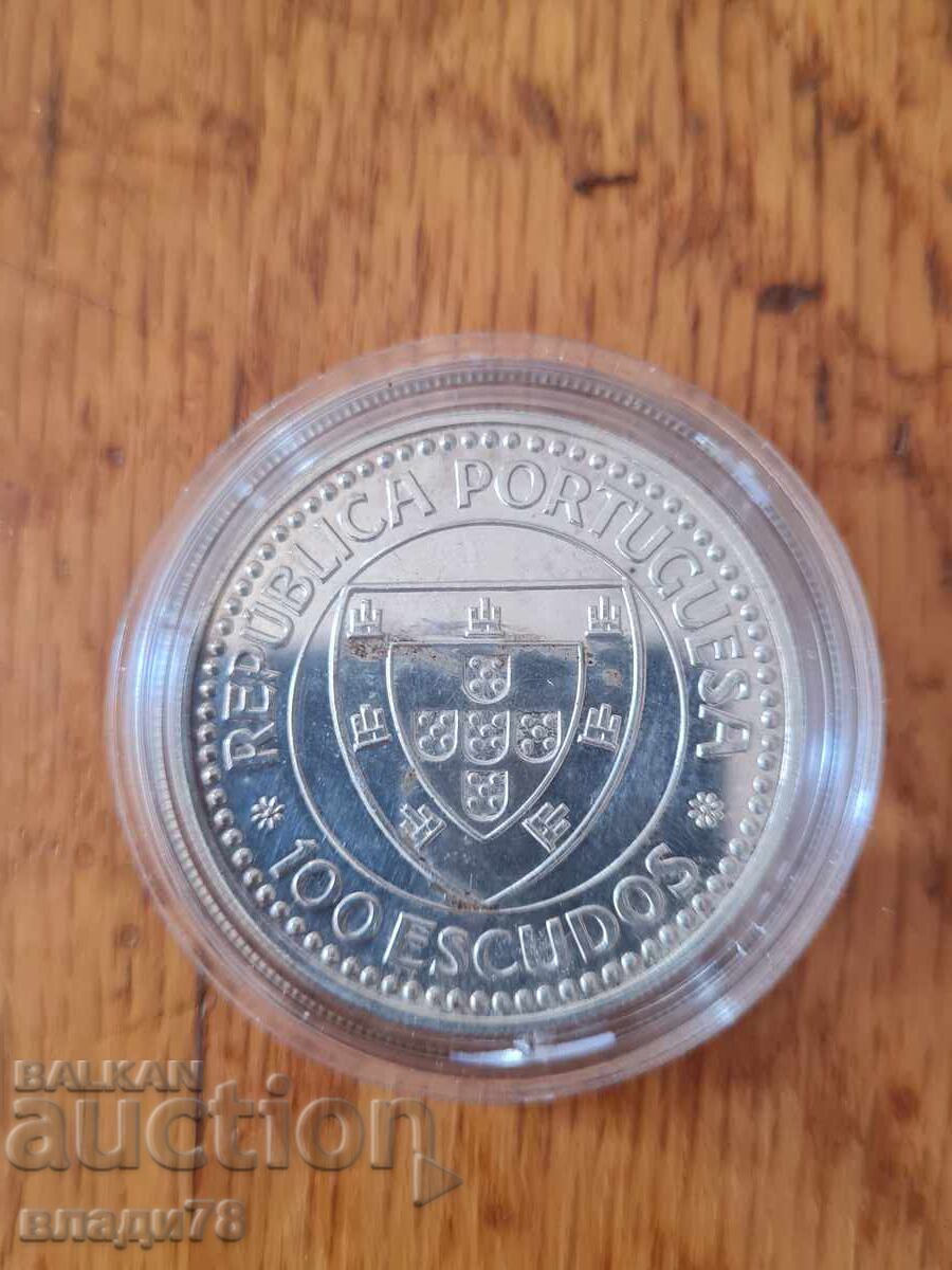 Monedă de argint 100 escudos 1987 cu preț € 55.00 | 107.57 BGN