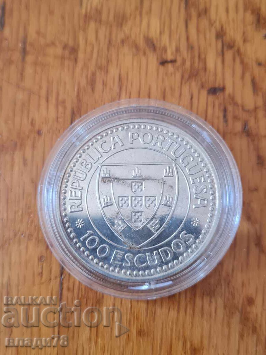 Silver coin 100 escudos 1987