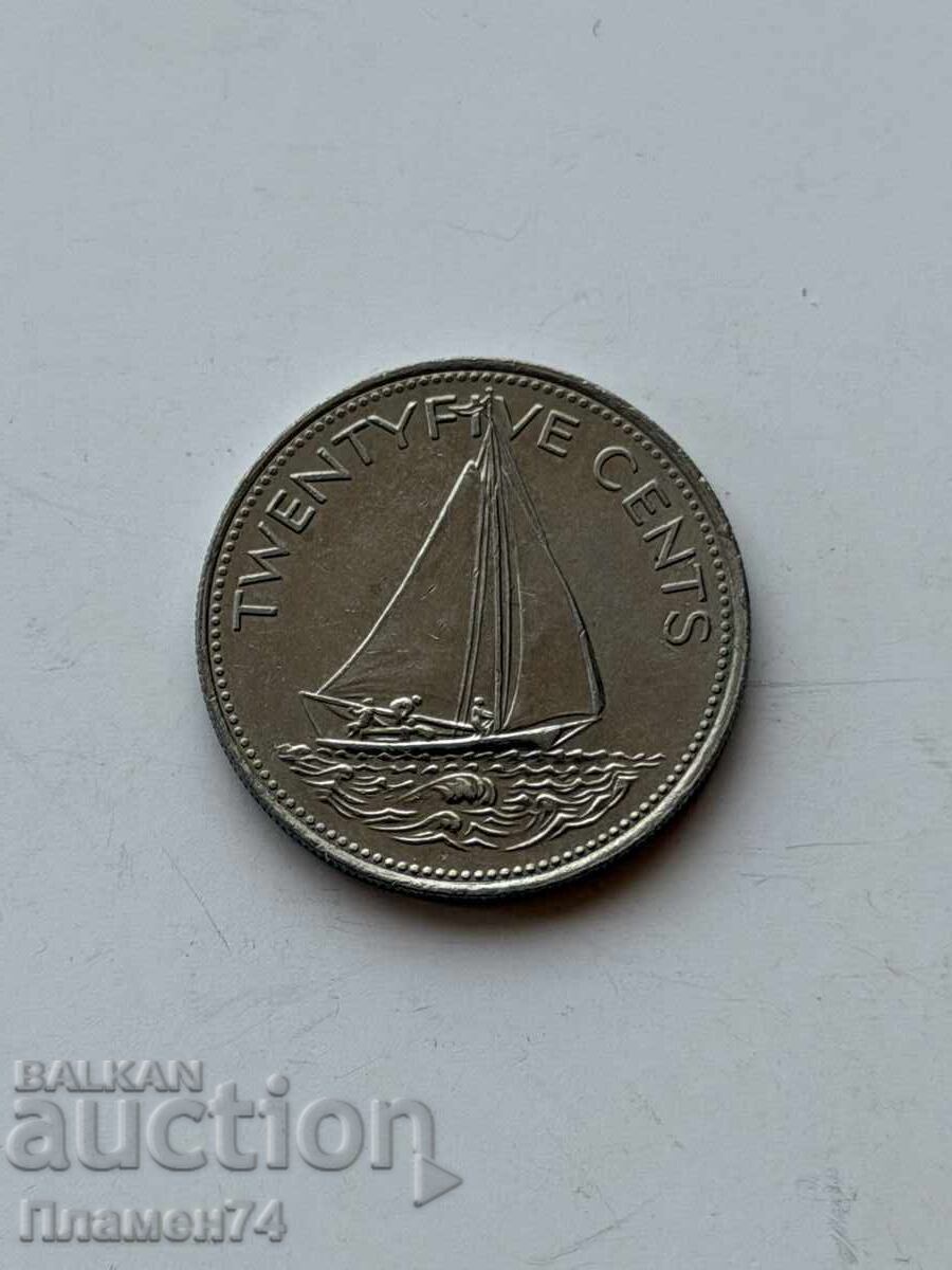 25 цента 2000 Бахами с цена € 1.00 | 1.96 лв.