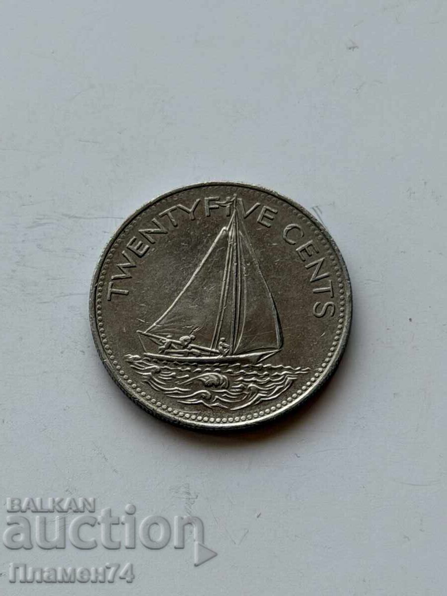 25 цента 2000 Бахами с цена € 1.00 | 1.96 лв.