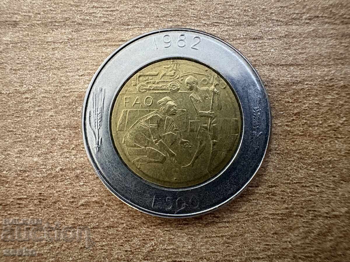 San Marino - 500 lire (1982) - Social achievements