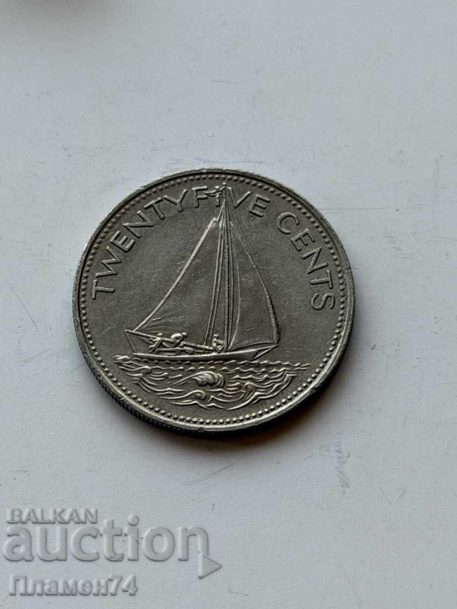 25 σεντς 2000 Μπαχάμες με τιμή € 1.00 | 1.96 BGN