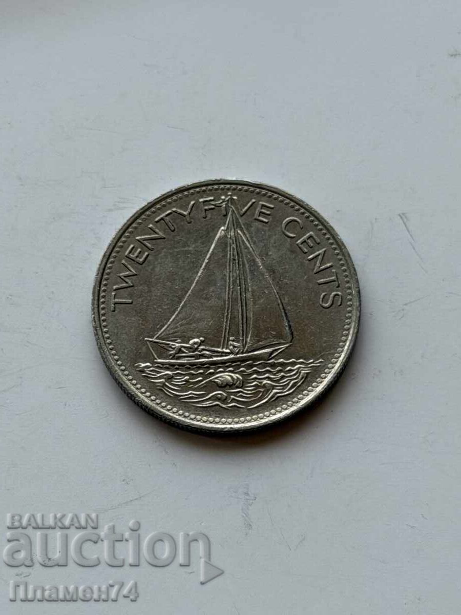 25 цента 2000 Бахами с цена € 1.00 | 1.96 лв.