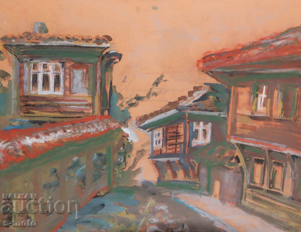 Аукцион Картина темперни бои пейзаж