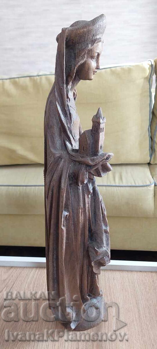 Auction  Solid wood carving for connoisseurs, height 50 cm