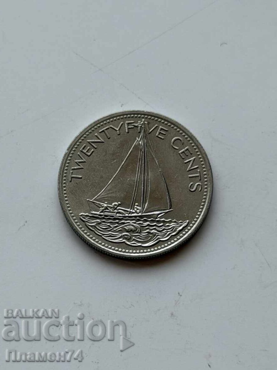 25 cents 2005 Bahamas with price € 1.00 | 1.96 BGN