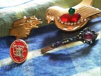 Broșe vechi 2 buc. cu aurire