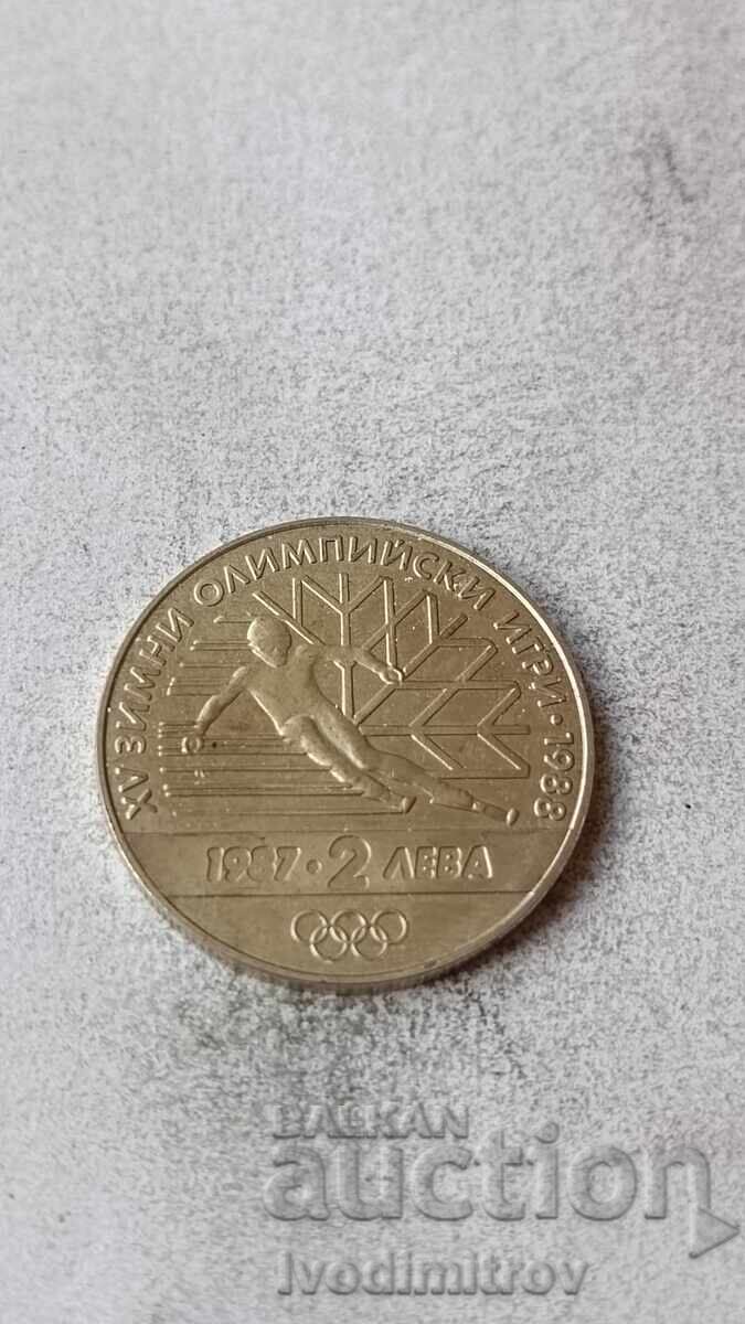 2 BGN 1987 XV Jocurile Olimpice de iarnă - Calgary, 1988