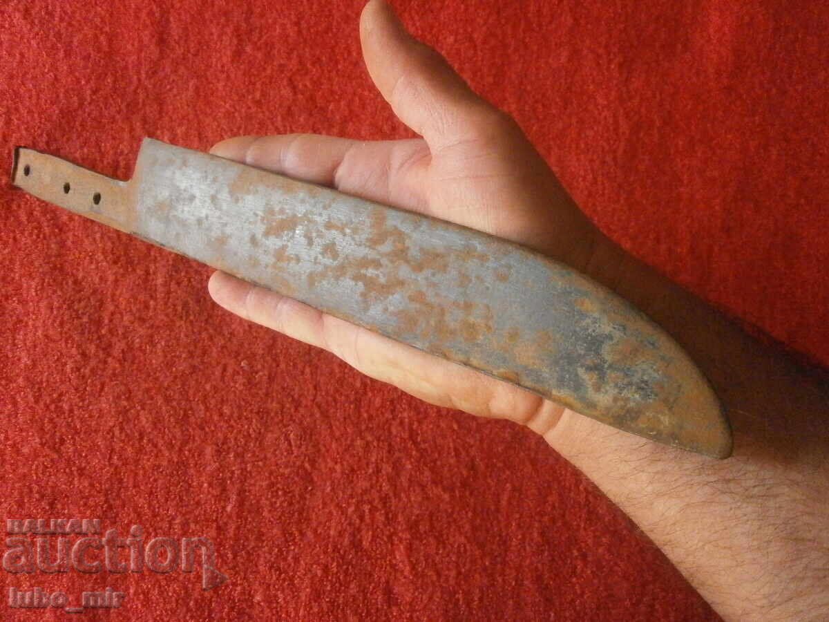 OLD LARGE FORGED KNIFE - RESTORATION PROJECT - 7
