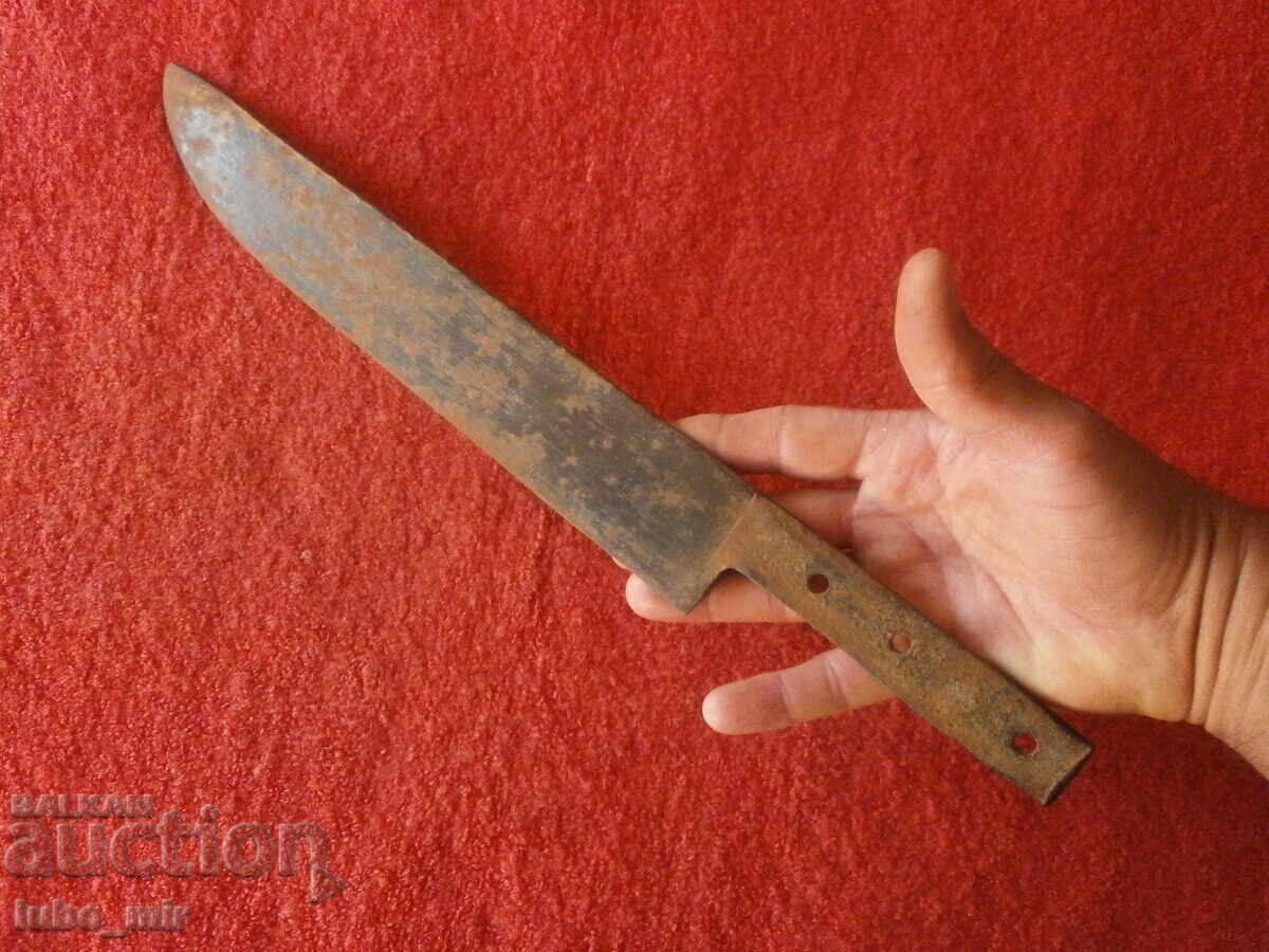 OLD LARGE FORGED KNIFE - RESTORATION PROJECT