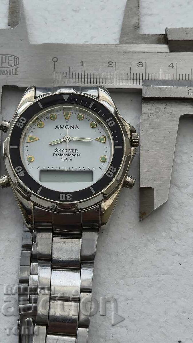 AMONA CHRONOGRAPH QUARTZ RARE I DON'T KNOW IF IT WORKS NO PRICE !!!+ - 5