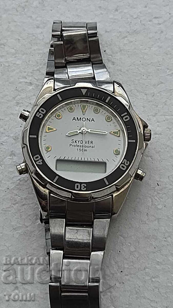 AMONA CHRONOGRAPH QUARTZ RARE I DON'T KNOW IF IT WORKS NO PRICE !!!+