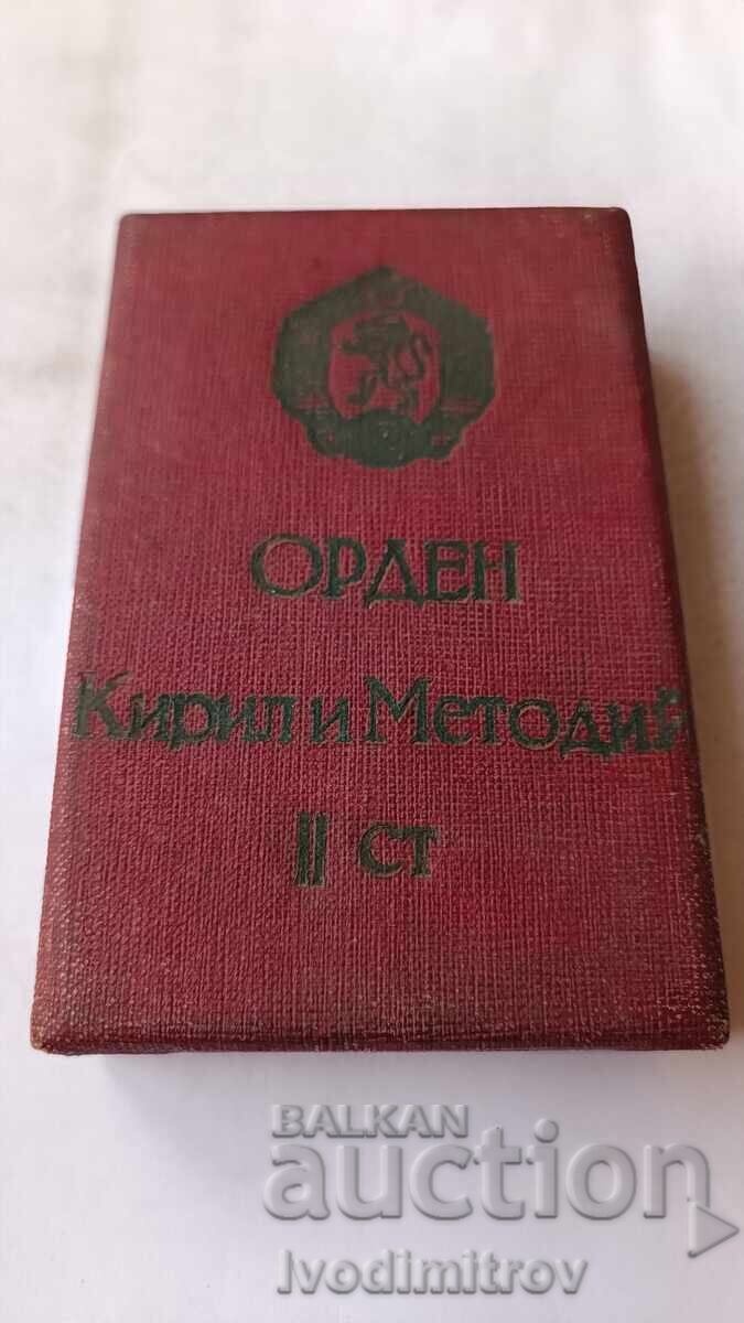 Licitație Ordinul Chiril și Metodiu clasa a II-a cu certificat
