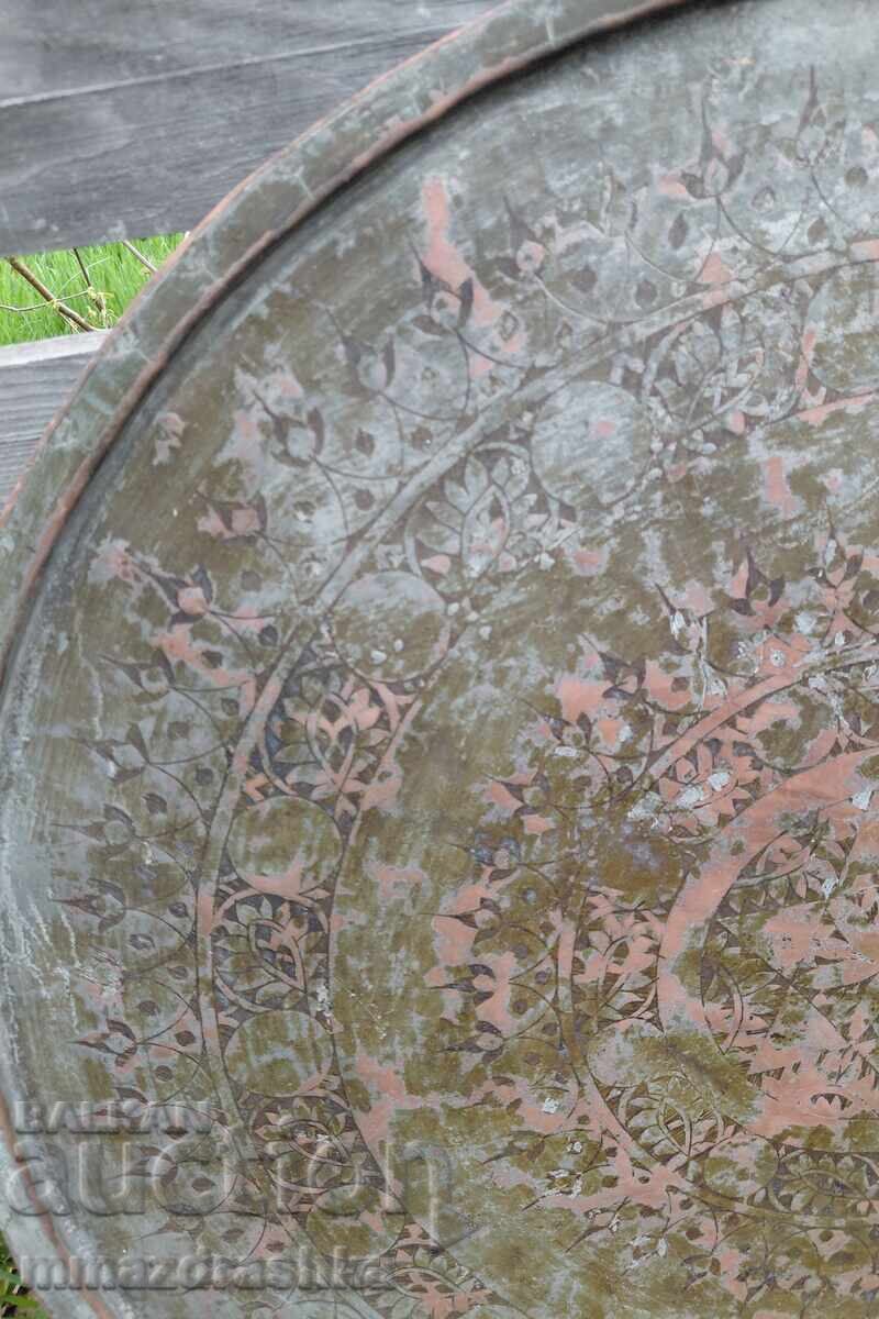 80 cm copper tray, blue, 8 kilograms with price € 16.00 | 31.29 BGN