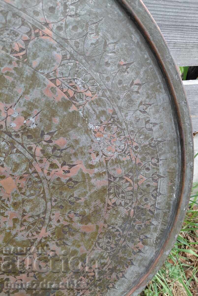 Delivery of 80 cm copper tray, blue, 8 kilograms