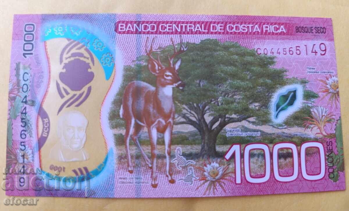 1000 Colones Costa Rica 2019 polymer