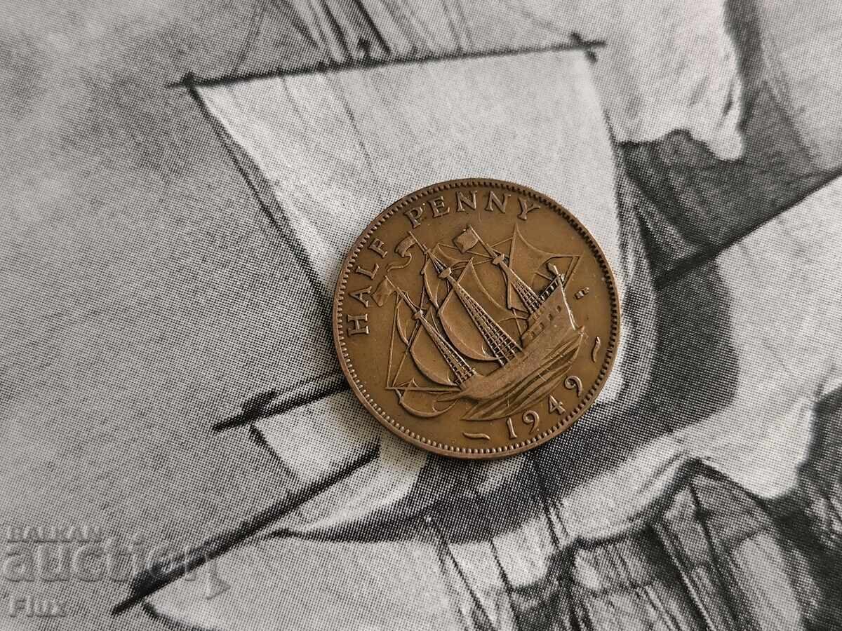Monedă - Marea Britanie - 1/2 (jumătate) penny | 1949