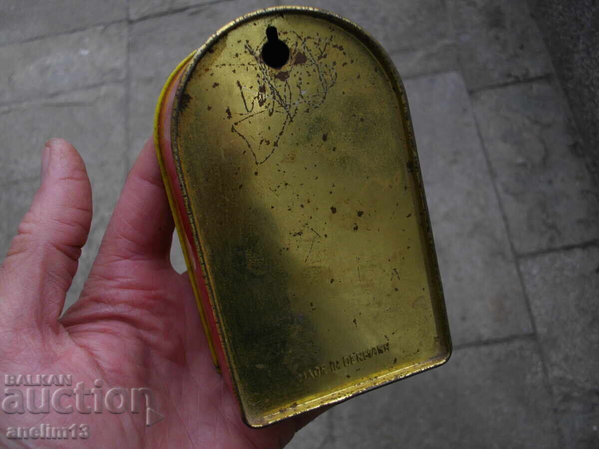OLD TIN PIGGY BANK MAILBOX PENGEPOSTCASSE - 7