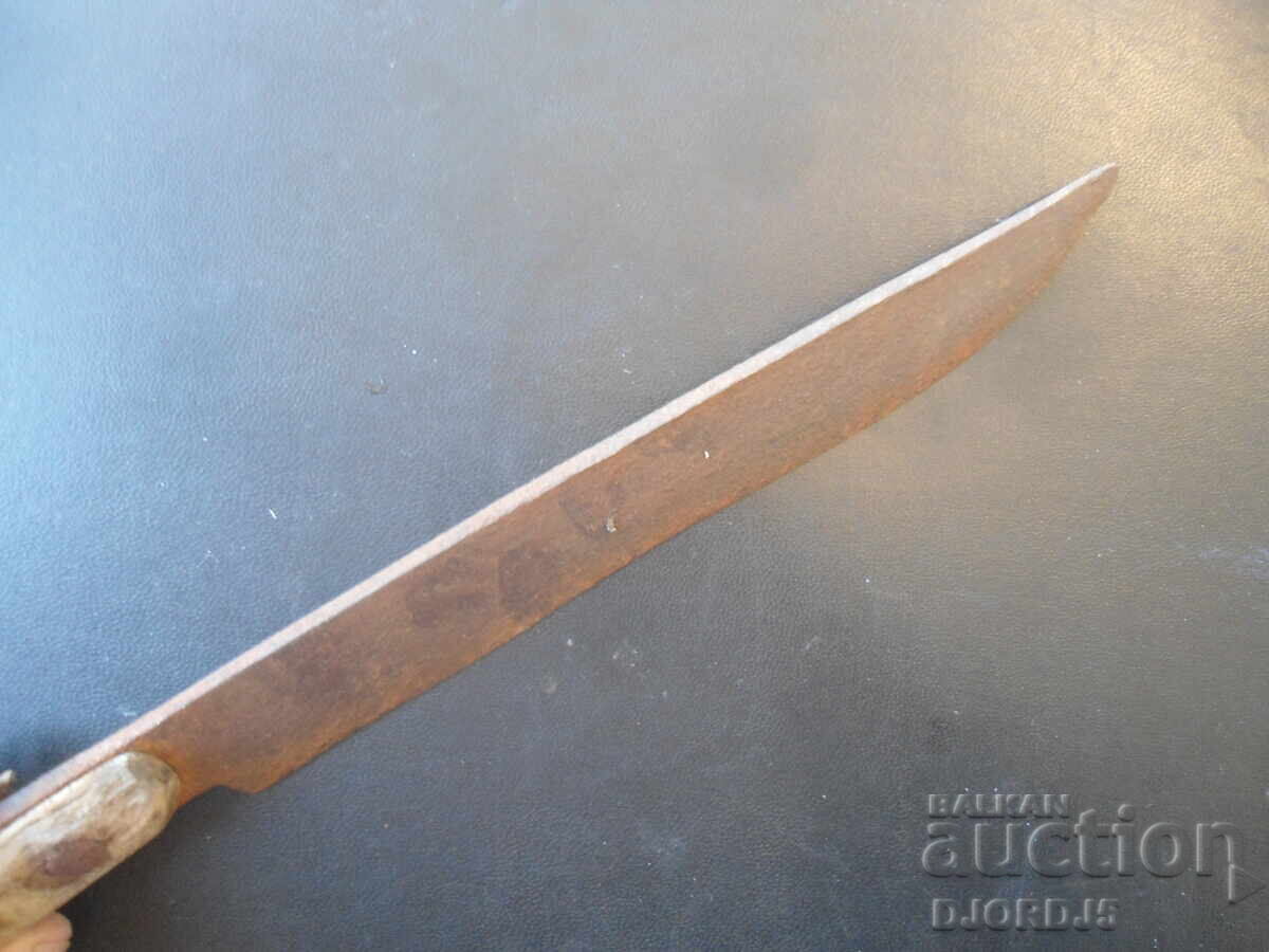 Old forged knife, blade, horn handle scales with price € 0.01 | 0.02 BGN
