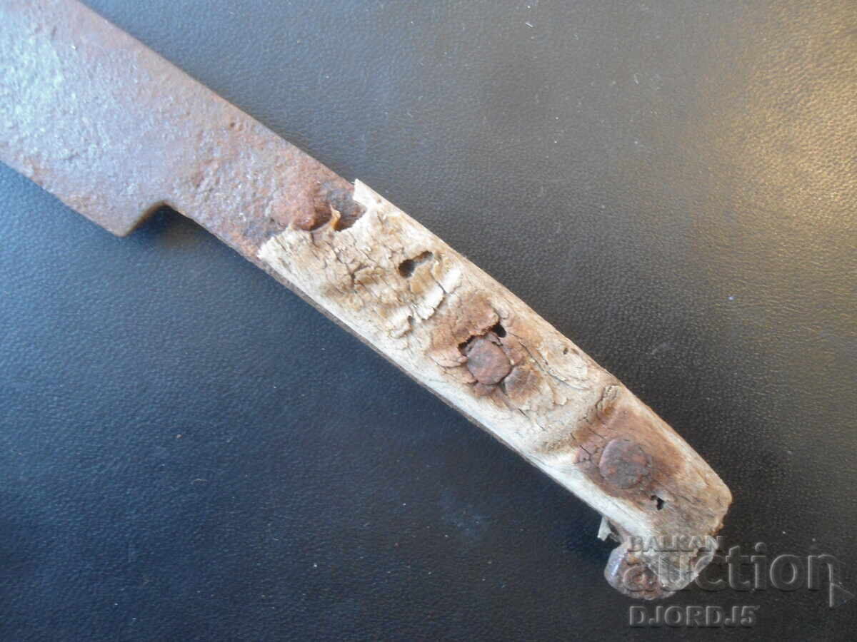 Delivery of Old forged knife, blade, horn handle scales