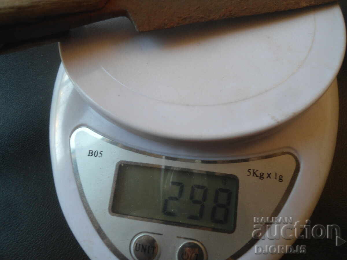 Old forged knife, blade, horn handle scales - 7