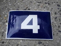 SOC ENAMEL NUMBER ENAMEL PLATE