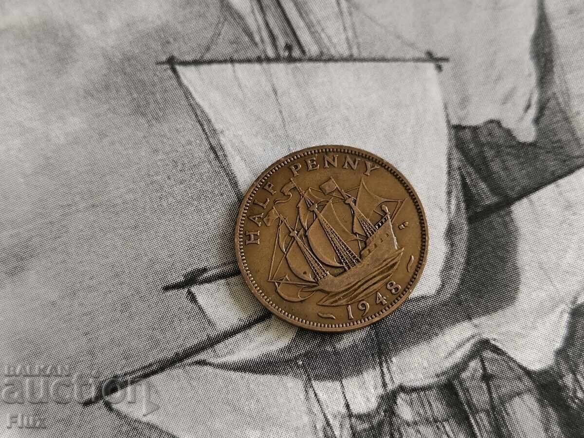 Κέρμα - Μεγάλη Βρετανία - 1/2 (μισή) πένα | 1948