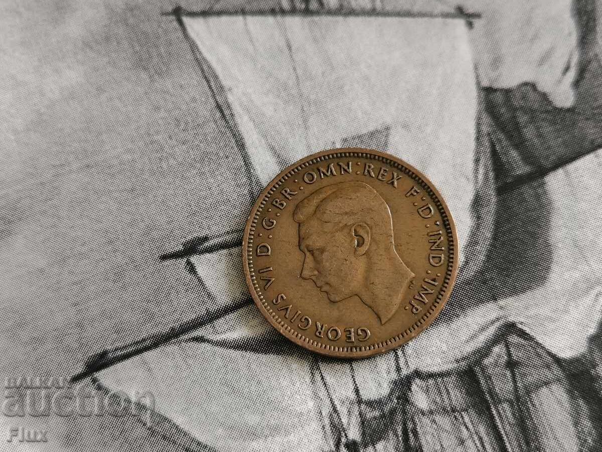 Monedă - Marea Britanie - 1/2 (jumătate) penny | 1945 cu preț € 2.50 | 4.89 BGN