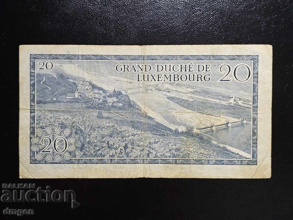 20 франка Люксембург 1966 с цена € 8.00 | 15.65 лв.