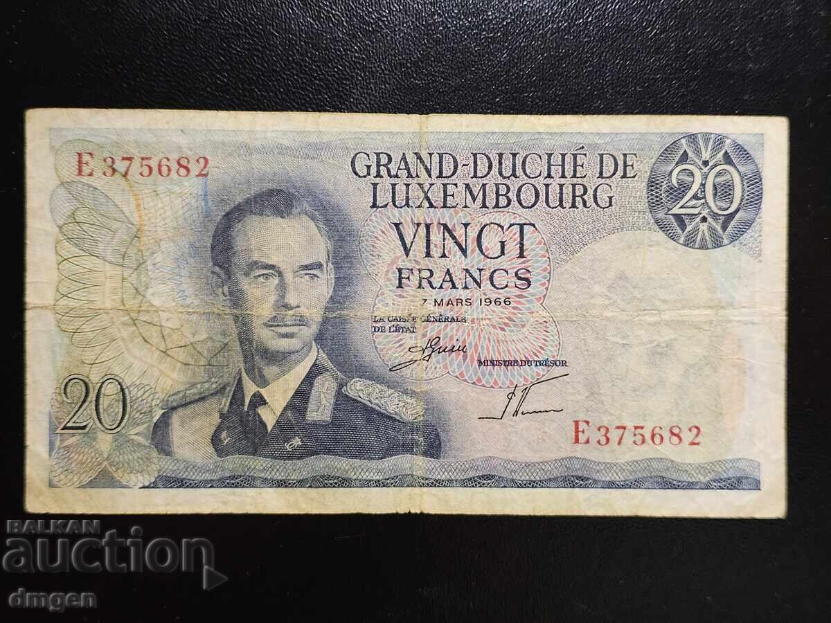 20 франка Люксембург 1966