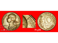 DOLPHIN 1962-2001:FRANȚA★10 CENTIME 1980 2 MONEDE DE DESCOPERIRE