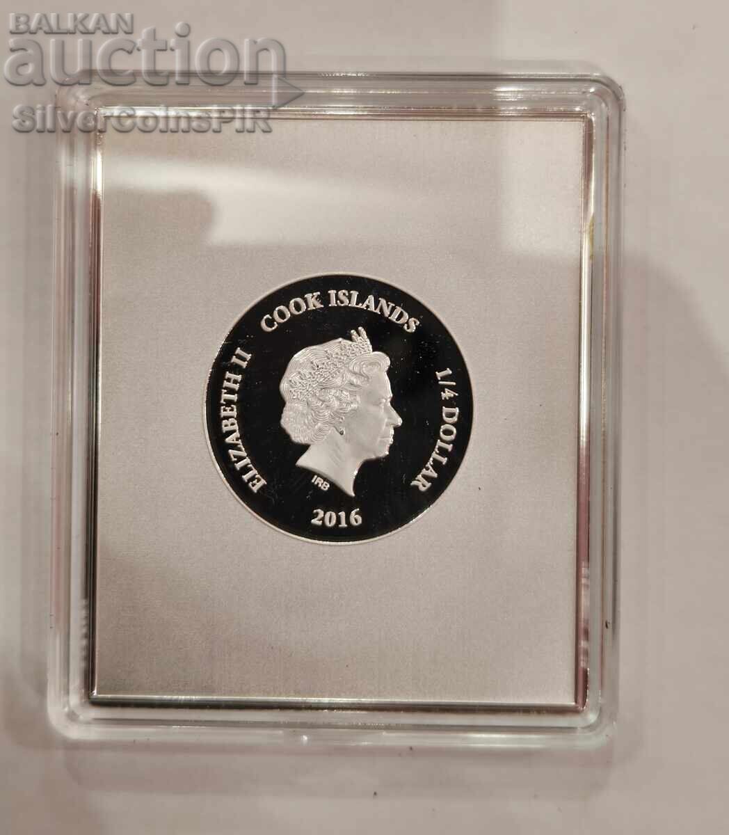 Мед 1/4$ Варовиковите Скали на Рюген  2016 Острови Кук - 5