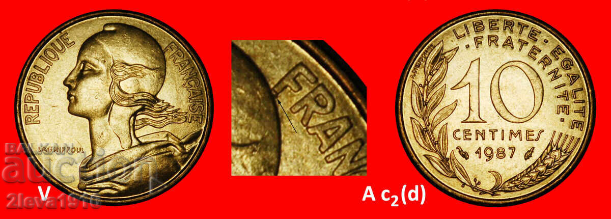 DOLPHIN 1962-2001:ФРАНЦИЯ★10 САНТИМА 1987 2 МОНЕТИ ОТКРИТИЕ с цена € 3.09 | 6.04 лв.