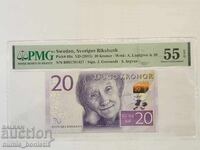20 coroane Suedia 2015 PMG 55 About Uncirculated