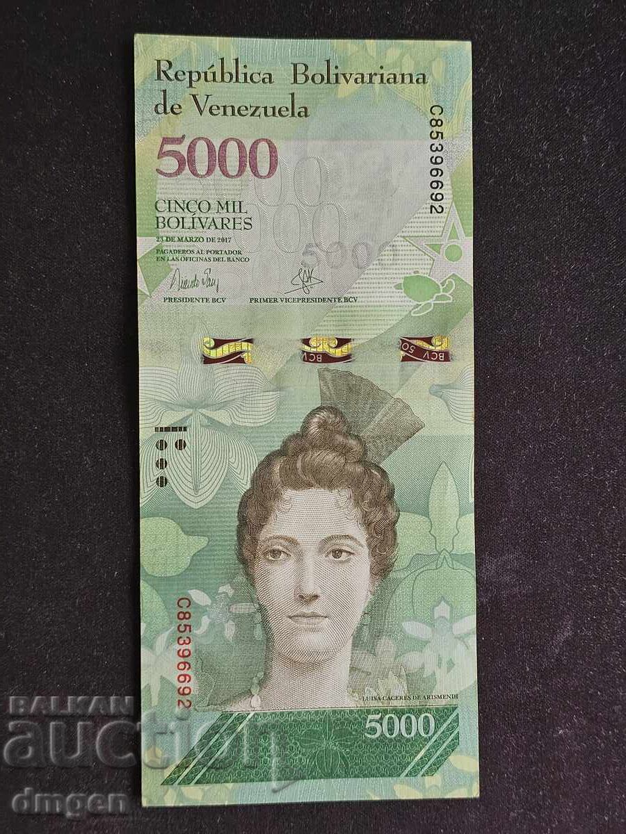 5000 боливара Венецуела 2017