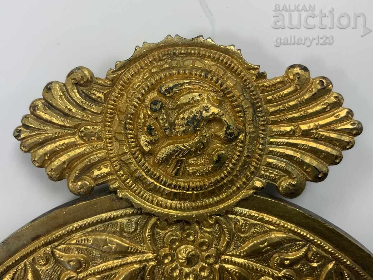 Delivery of Revival period 1/2 pafta (belt buckle) Kotel silver gilt mother-of-pearl 19th century