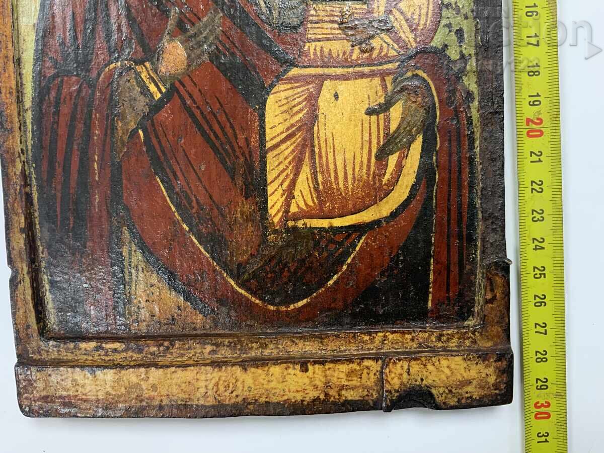 Аукцион Възрожденска домашна икона тревненска школа началото на19век