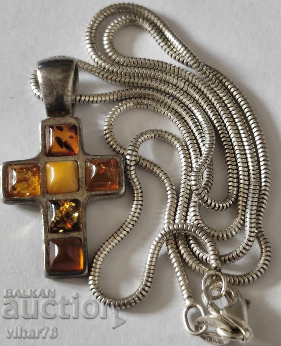 Αργυρός Σταυρός με Αλυσίδα - 6