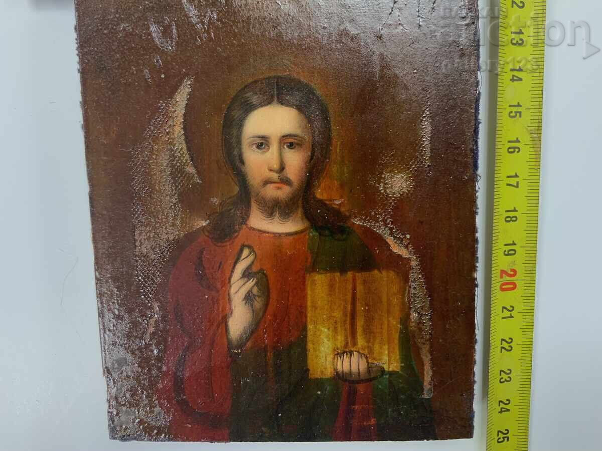 Auction  Tsarist Russia icon late 19th century lacquer oil painting oklad