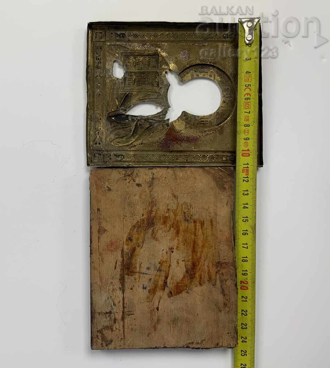 Tsarist Russia icon late 19th century lacquer oil painting oklad - 6