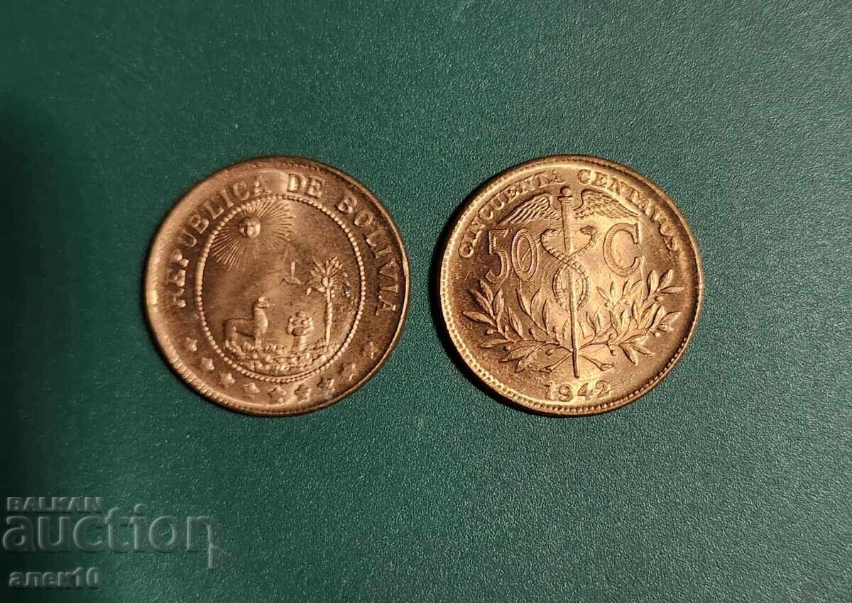 Bolivia 50 centavos 1942