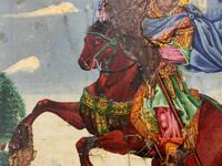 Icoană din perioada Renașterii bulgare, semnată, din 1889. Școala de la Adrianopol, aurită