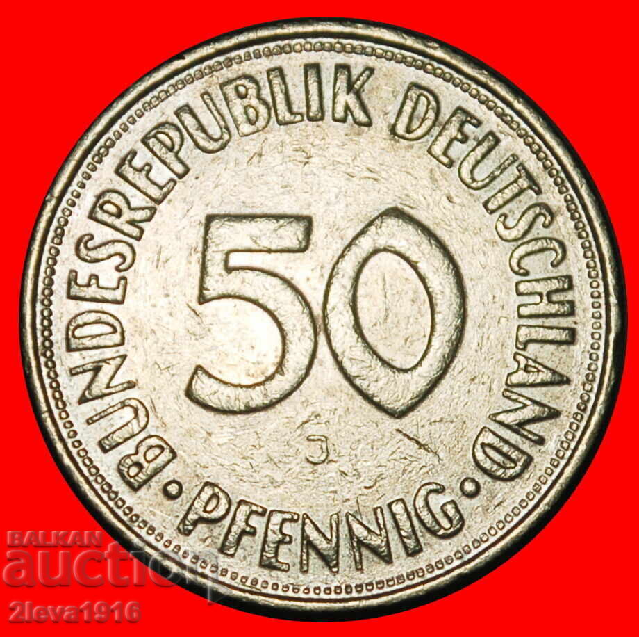 NOT COMMUNIST TYPE (1949-2001): GERMANY★ 50 PFENNIGS 1969J