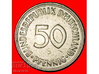 Ⰺ TIP NECOMUNIST (1949-2001): GERMANIA★ 50 PFENNIG 1969J