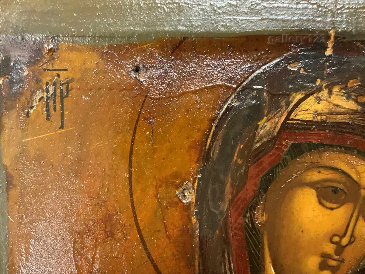 Icoană rusească Sf. Fecioară Maria, sfârșitul secolului al XIX-lea - 27/22 cm - 5