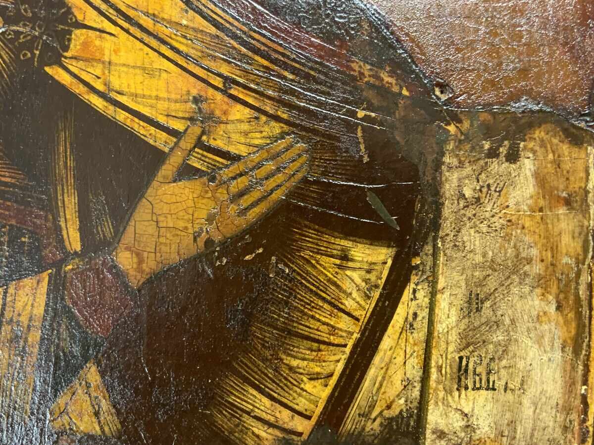 Icoană rusească Sf. Fecioară Maria, sfârșitul secolului al XIX-lea - 27/22 cm - 6