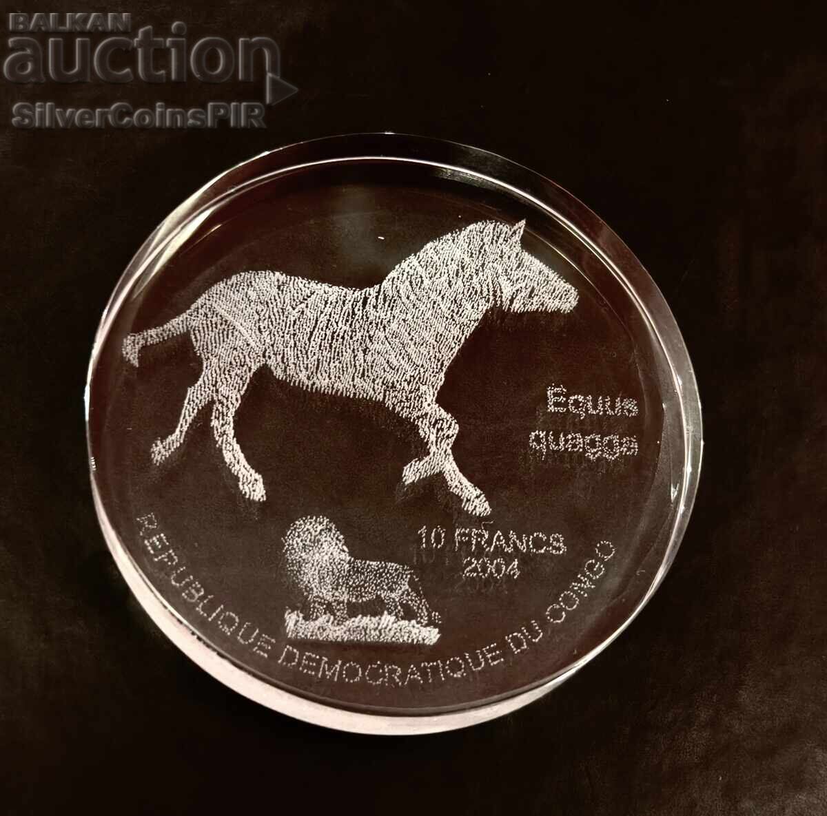 Γυάλινο νόμισμα 10 Φράγκα Ζέβρα 2004 Κονγκό με τιμή € 31.00 | 60.63 BGN