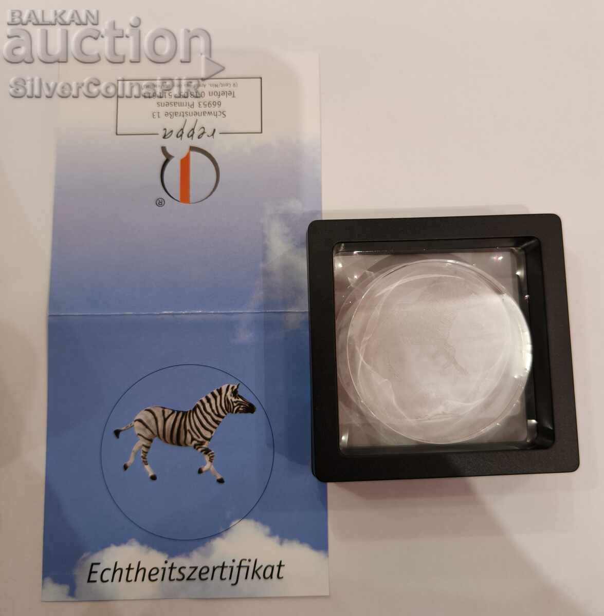 Γυάλινο νόμισμα 10 Φράγκα Ζέβρα 2004 Κονγκό - 5