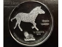 Sticlă 10 Franci Zebră 2004 Congo