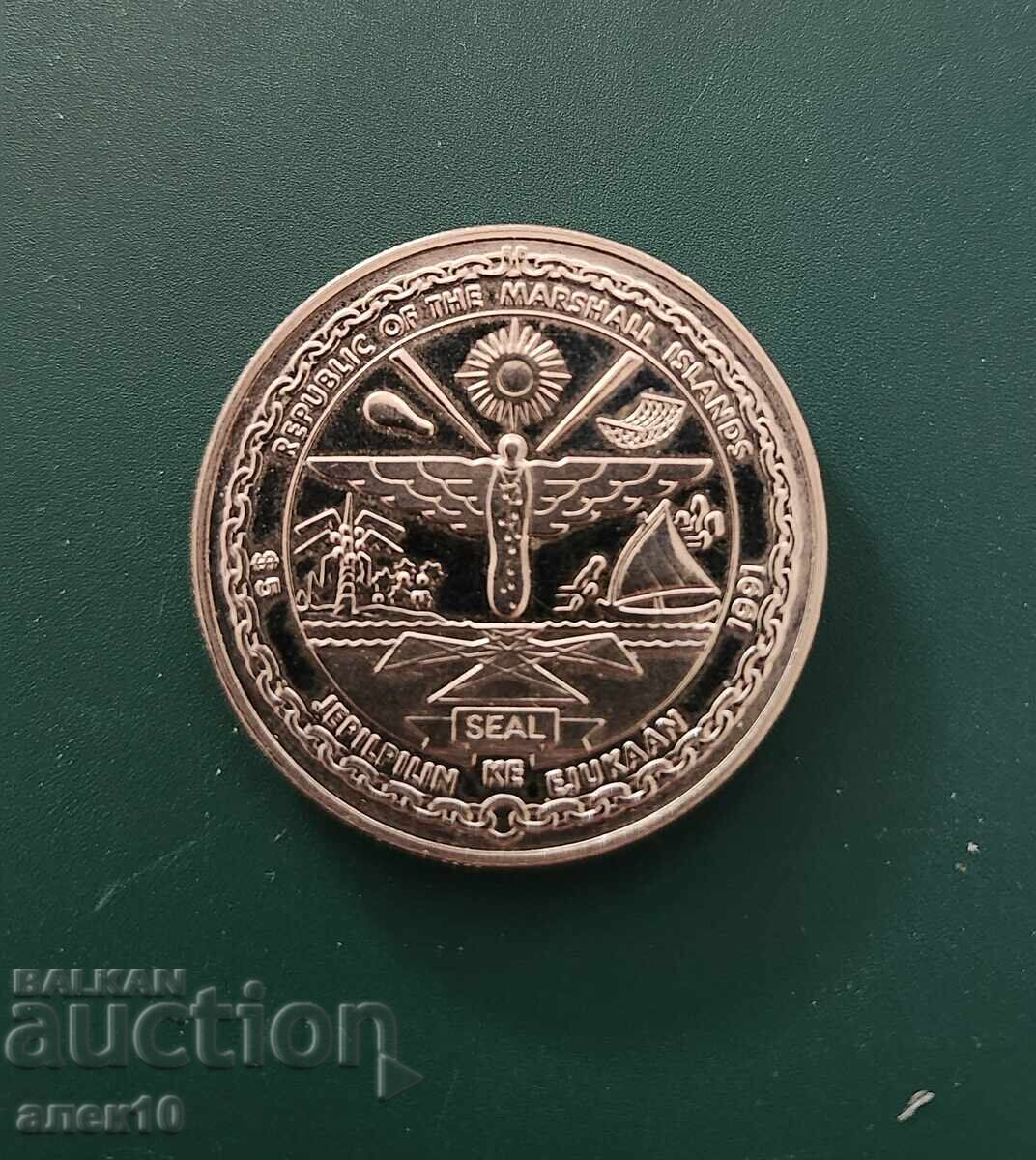 Marshall Islands 5 Dollars 1991 Gold with price € 4.80 | 9.39 BGN